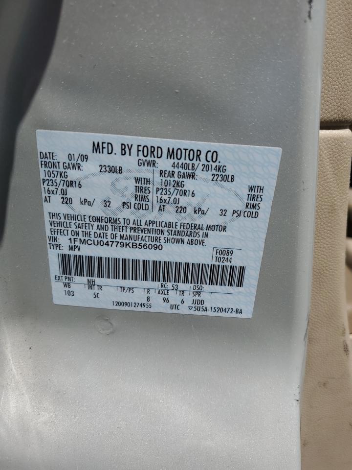 1FMCU04779KB56090 2009 Ford Escape Limited 1FMCU04779KB56090 2009 Ford Escape Limited