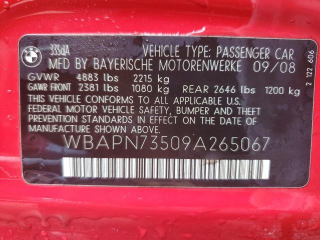 2009 BMW 335 D VIN: WBAPN73509A265067 Lot: 60561904