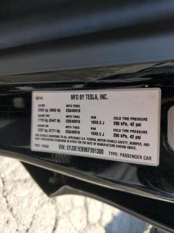 2019 Tesla Model 3 VIN: 5YJ3E1EB9KF391300 Lot: 57523314