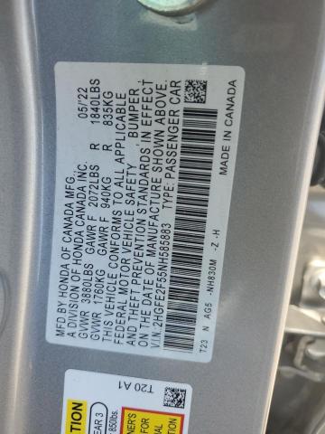 2022 HONDA CIVIC SPOR 2HGFE2F55NH585883  60468624