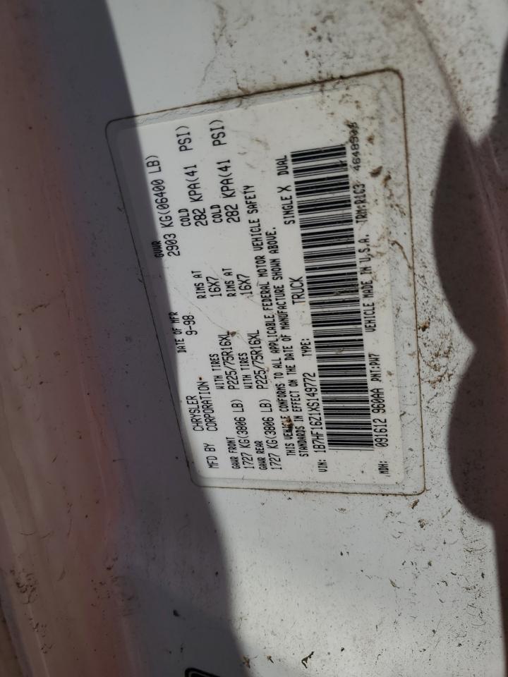 1B7HF16Z1XS149772 1999 Dodge Ram 1500