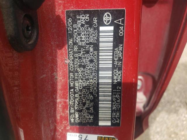 2007 Toyota Prius VIN: JTDKB20U373224504 Lot: 57175584