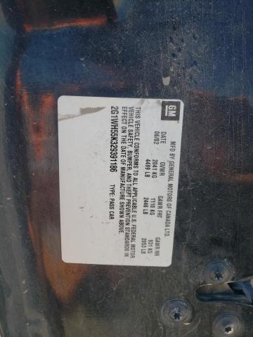 2002 Chevrolet Impala Ls VIN: 2G1WH55K329391186 Lot: 57145324