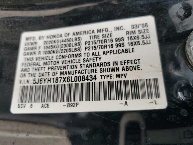 2006 Honda Element Ex VIN: 5J6YH187X6L008434 Lot: 58303604