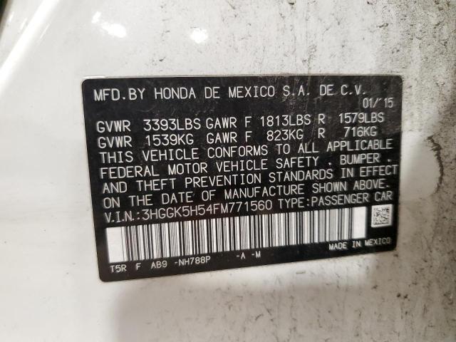 2015 Honda Fit Lx VIN: 3HGGK5H54FM771560 Lot: 58578724