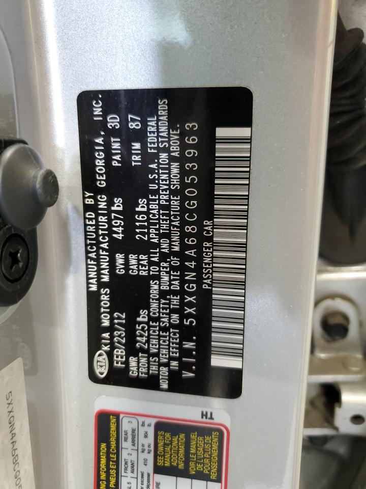 5XXGN4A68CG053963 2012 Kia Optima Ex