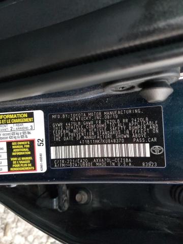 2019 TOYOTA CAMRY L - 4T1B11HK7KU848370