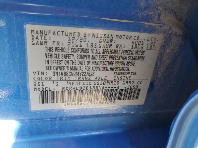 2021 Nissan Sentra Sv VIN: 3N1AB8CV9MY227898 Lot: 59207134