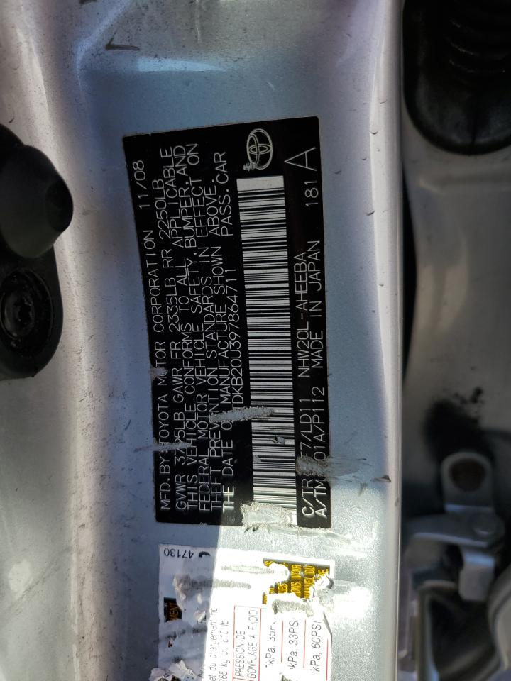 JTDKB20U397864711 2009 Toyota Prius