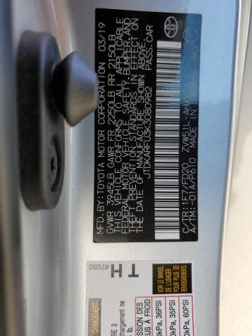 2019 Toyota Prius VIN: JTDKARFU3K3080982 Lot: 57974514