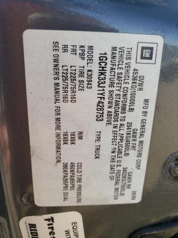 2000 Chevrolet Gmt-400 K3500 VIN: 1GCHK33J1YF428753 Lot: 57664244