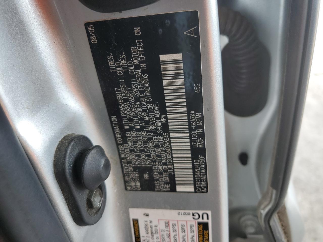 JTBT20X560096545 2006 Lexus Gx 470