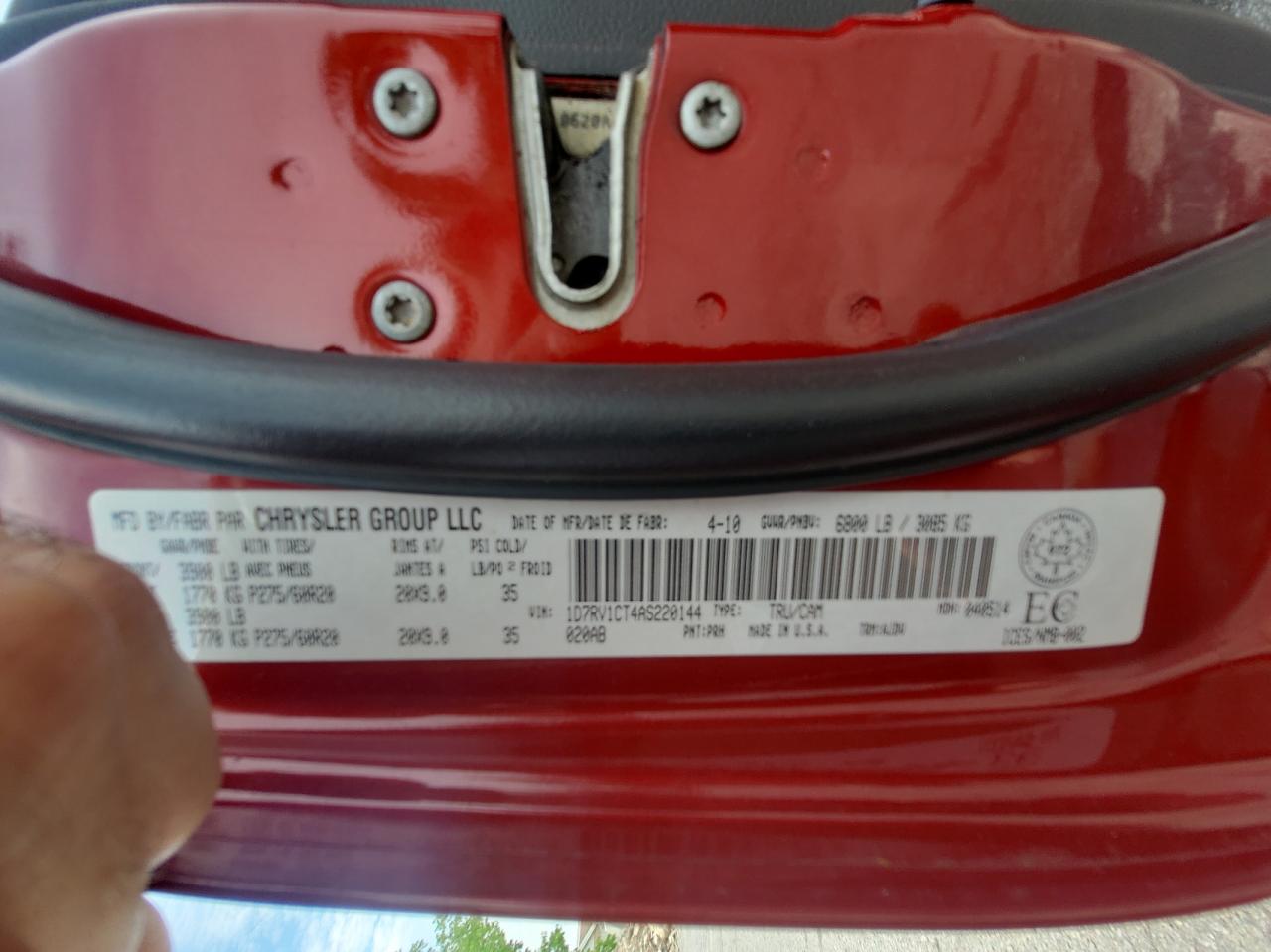 1D7RV1CT4AS220144 2010 Dodge Ram 1500