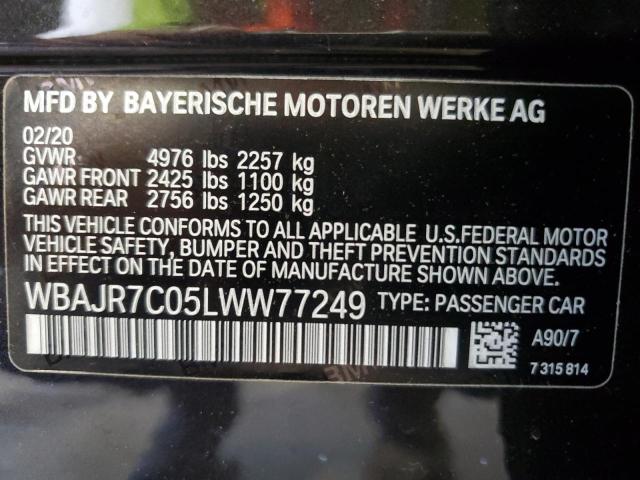 2020 BMW 530 Xi VIN: WBAJR7C05LWW77249 Lot: 58740964