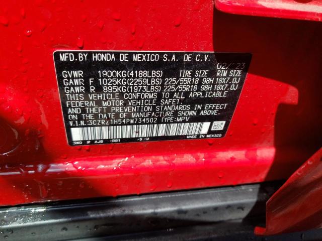 2023 Honda Hr-V Sport VIN: 3CZRZ1H54PM734502 Lot: 60264284