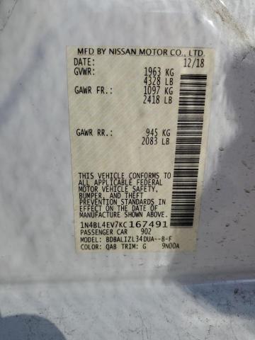 1N4BL4EV7KC167491 2019 NISSAN ALTIMA - Image 13