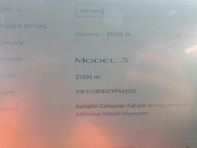 2023 Tesla Model 3 VIN: 5YJ3E1EA7PF542133 Lot: 59761654