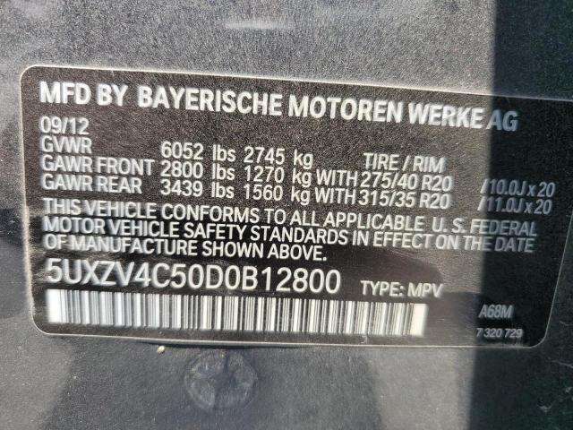 VIN 5UXZV4C50D0B12800 2013 BMW X5, Xdrive35I no.13