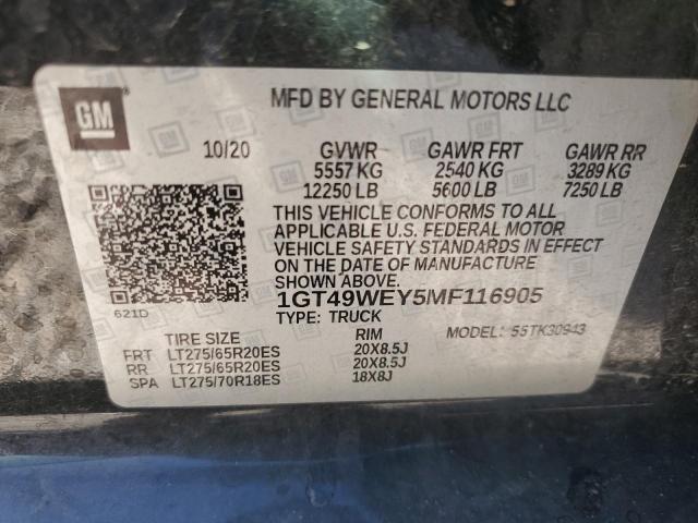 2021 GMC SIERRA K35 - 1GT49WEY5MF116905