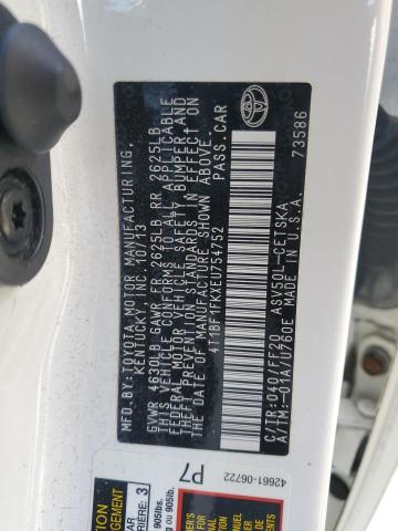 VIN 4T1BF1FKXEU754752 2014 Toyota Camry, L no.12