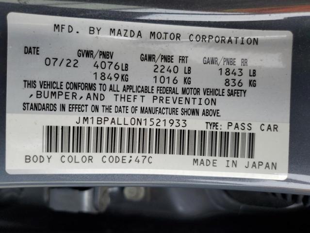 2022 Mazda 3 Preferred VIN: JM1BPALL0N1521933 Lot: 58893434