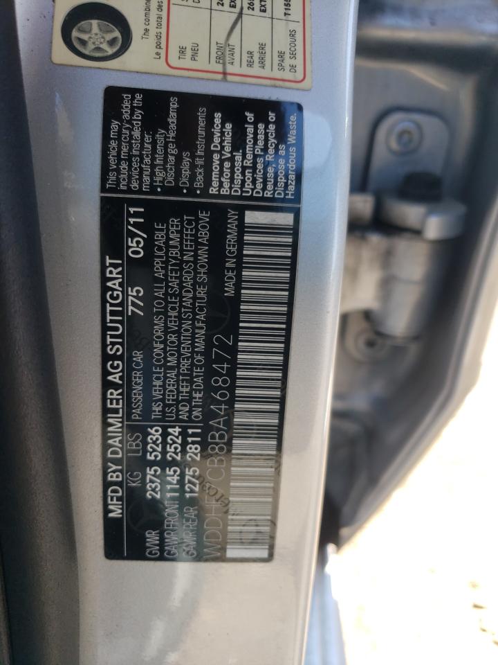 WDDHF7CB8BA468472 2011 Mercedes-Benz E 550