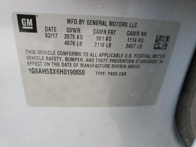 2017 Cadillac Ats Luxury VIN: 1G6AH5SX6H0190650 Lot: 57135204