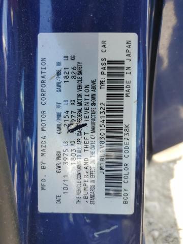 2012 Mazda 3 I VIN: JM1BL1V83C1541322 Lot: 60121794
