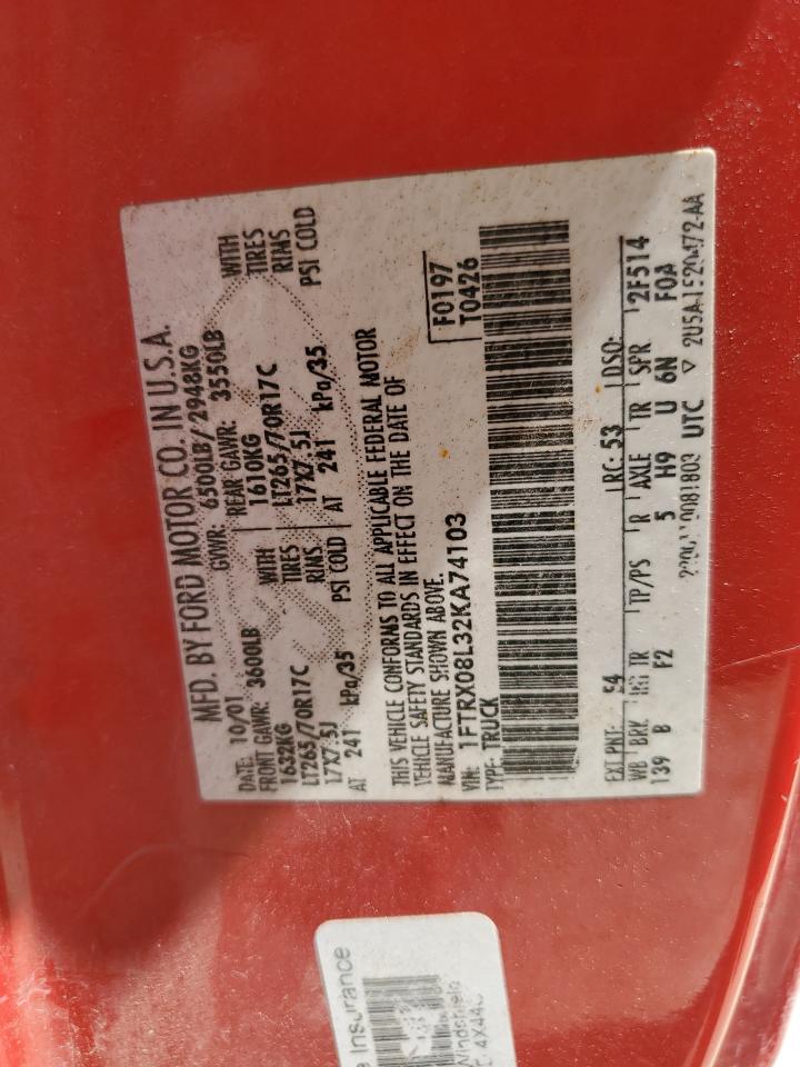 1FTRX08L32KA74103 2002 Ford F150