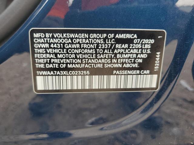 2020 Volkswagen Passat S VIN: 1VWAA7A3XLC023255 Lot: 57457554