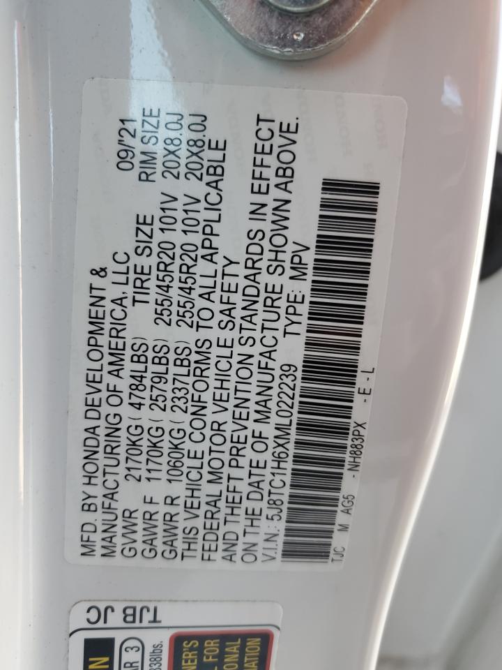 5J8TC1H6XML022239 2021 Acura Rdx A-Spec