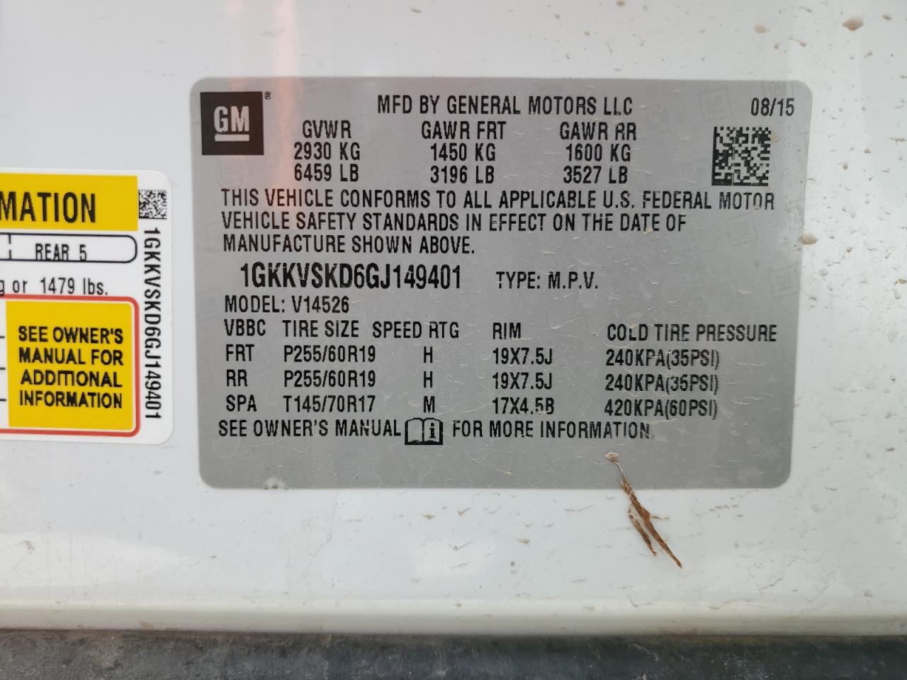 1GKKVSKD6GJ149401 2016 GMC Acadia Slt-2