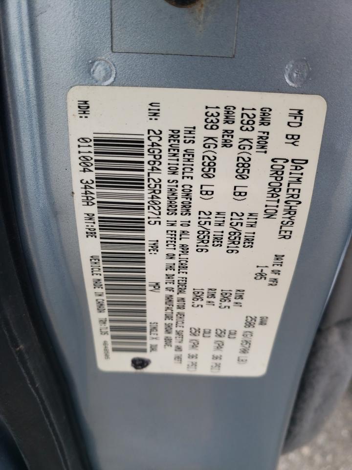 2C4GP64L25R402715 2005 Chrysler Town & Country Limited