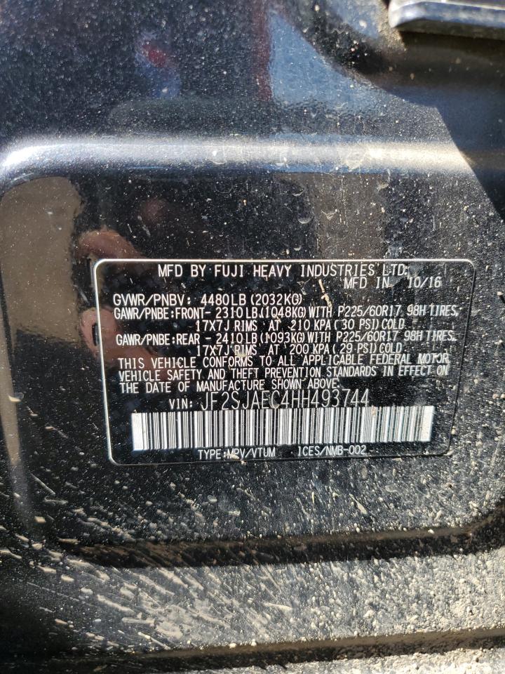 JF2SJAEC4HH493744 2017 Subaru Forester 2.5I Premium