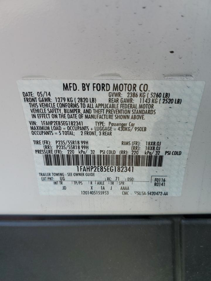 1FAHP2E85EG182341 2014 Ford Taurus Sel