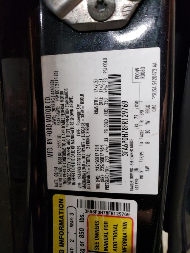 3FA6P0H78FR129769 2015 Ford Fusion Se