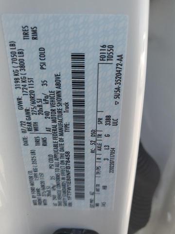 2022 Ford F150 Supercrew VIN: 1FTFW1E80NFB78458 Lot: 60849574