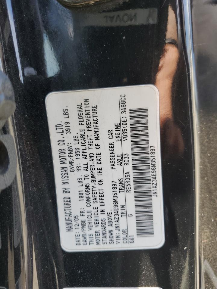 JN1AZ34E96M351897 2006 Nissan 350Z Coupe