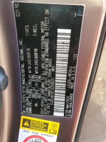 2018 Toyota Highlander Le VIN: 5TDZZRFH7JS260697 Lot: 59653134