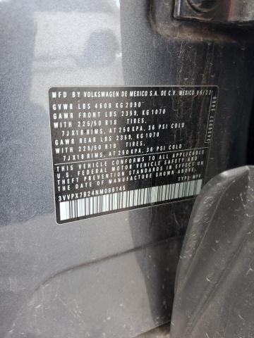 2022 VOLKSWAGEN TAOS SE IQ - 3VVPX7B24NM086145