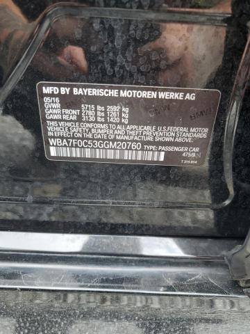 2016 BMW 750 I - WBA7F0C53GGM20760