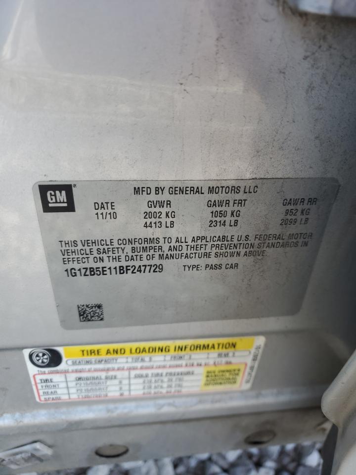 1G1ZB5E11BF247729 2011 Chevrolet Malibu Ls