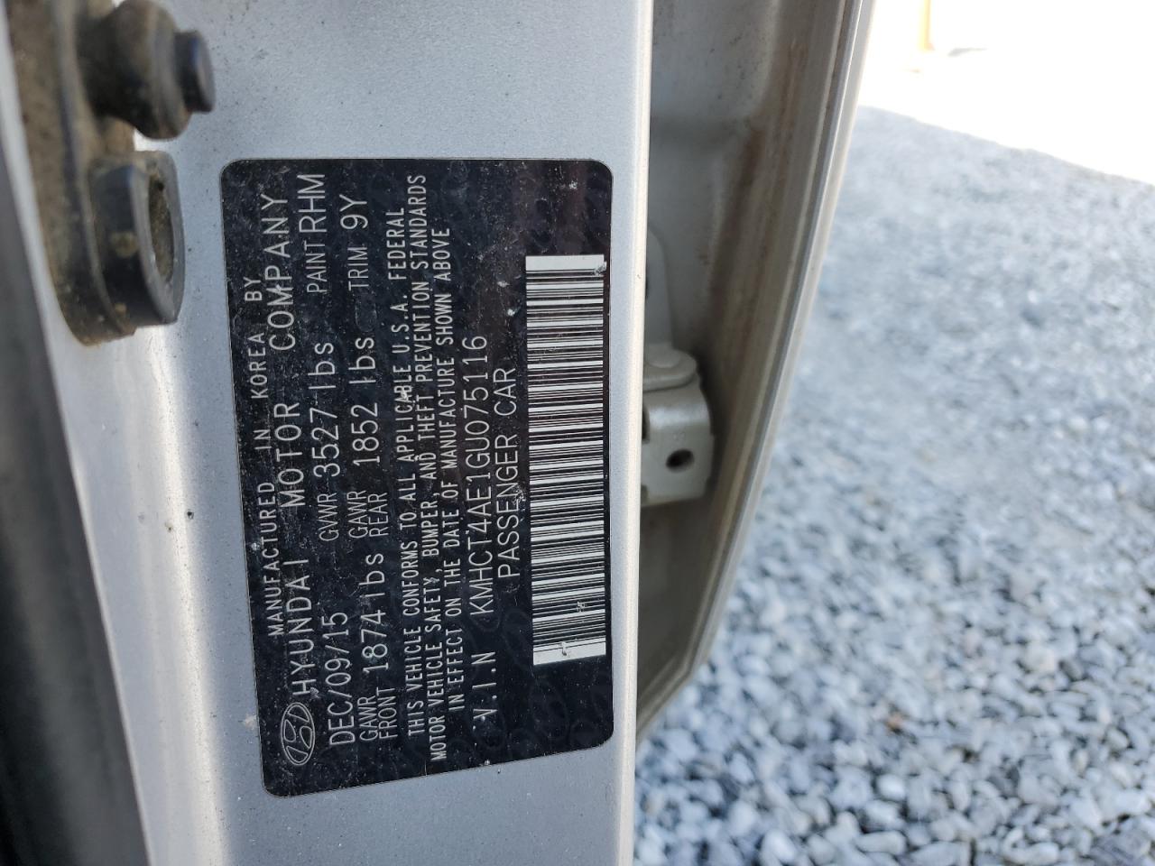 KMHCT4AE1GU075116 2016 Hyundai Accent Se