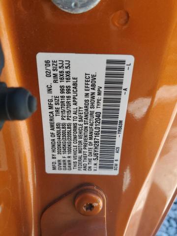 2006 Honda Element Ex VIN: 5J6YH28716L012040 Lot: 58730284