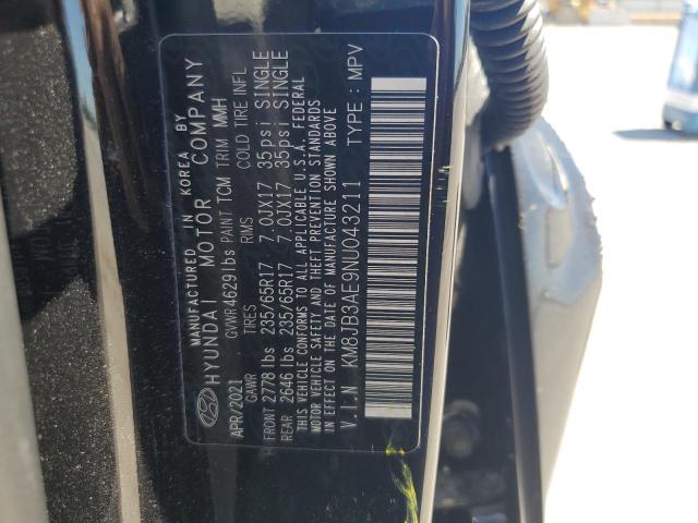 2022 Hyundai Tucson Sel VIN: KM8JB3AE9NU043211 Lot: 60427514