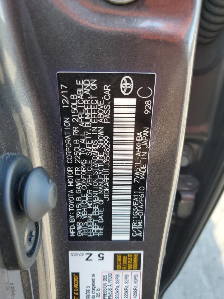 2018 Toyota Prius vin: JTDKARFU1J3548299