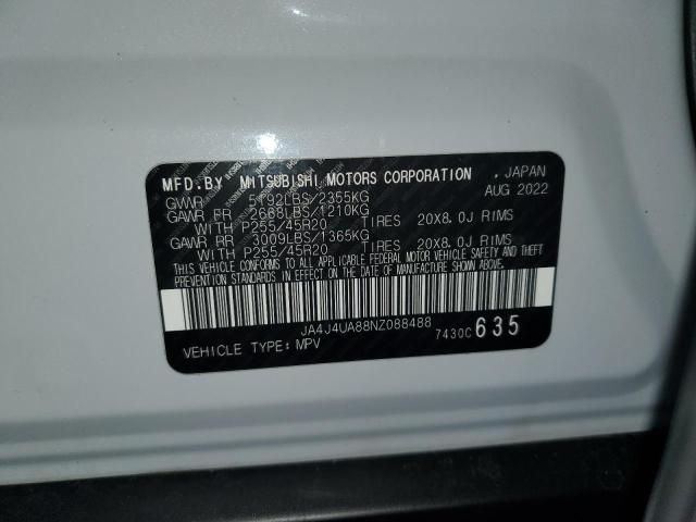 2022 Mitsubishi Outlander Se VIN: JA4J4UA88NZ088488 Lot: 58571234