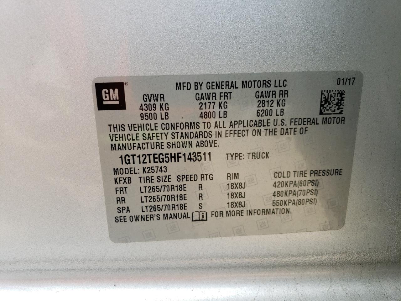 1GT12TEG5HF143511 2017 GMC Sierra K2500 Slt