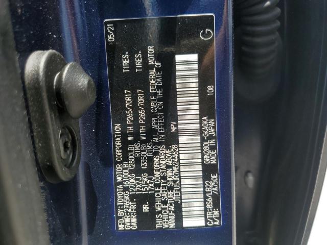 2021 Toyota 4Runner Sr5 VIN: JTEFU5JR7M5244628 Lot: 59280164