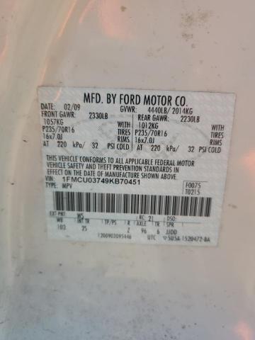 1FMCU03749KB70451 2009 Ford Escape Xlt